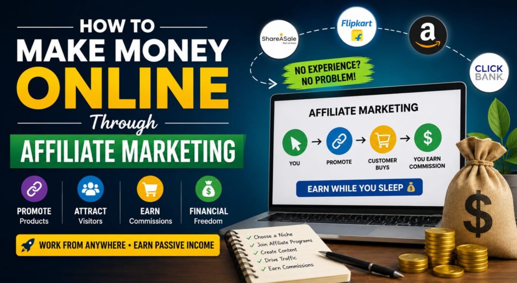 How to Make Money Online Through Affiliate Marketing htmmo6